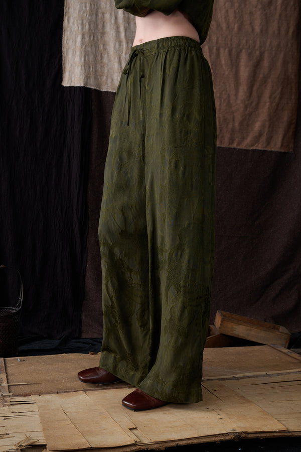 Green Jacquard Trouser